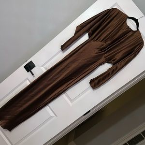 ASOS brown silky maxi dress